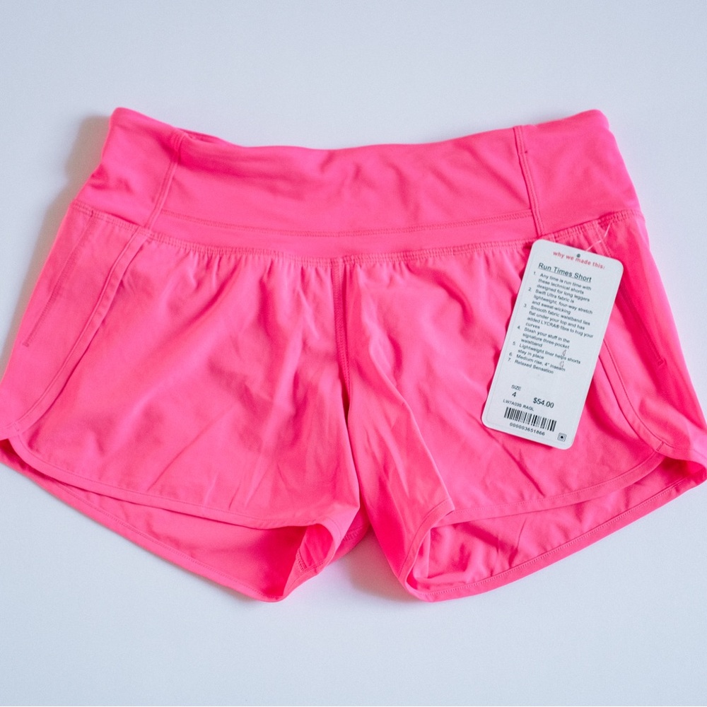 lululemon athletica Bright Pink Running Shorts - NWT
